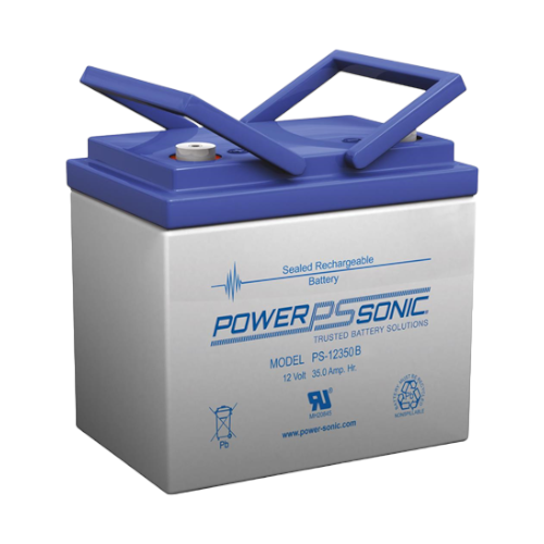 Power Sonic PS-12350 M6 Battery - 12V/35AH Sealed Lead Acid With Inser ...