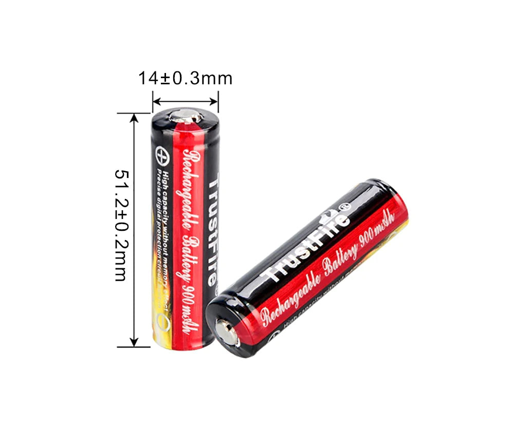 14500 Li-ion Battery 3.7V 1100mAh Protected Cell (2 Batteries