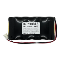 BST D-C2500BT Battery for Emergency Lights, 4.8V/3.0AH Cross to AEL231BZ