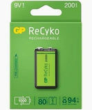 GP Recycko GP20R8H Ni-Mh 9 Volt Battery, 8.4V/200mAh Capacity