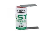 Saft LS17330ST Battery - 3.6V, 2/3A with Solder Tabs LS17330T1