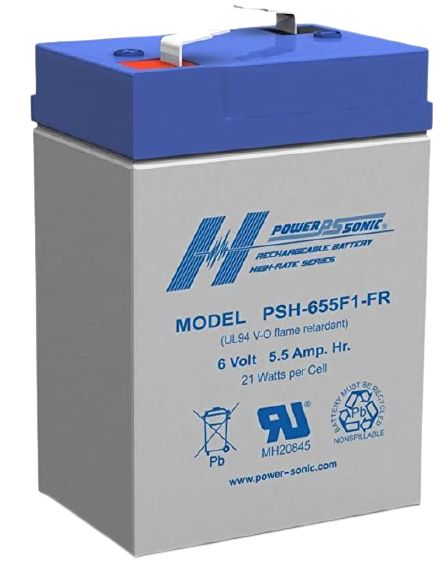 Power-Sonic PSH-655FR Upgraded Sealed Lead Acid Battery