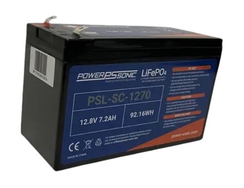 Power-Sonic PSL-SC-1270 Battery - Rechargeable Lithium 12.8V/7.2AH