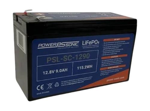 Power-Sonic PSL-SC-1290 Battery - LIFEPO4, 12.8V/9.0AH