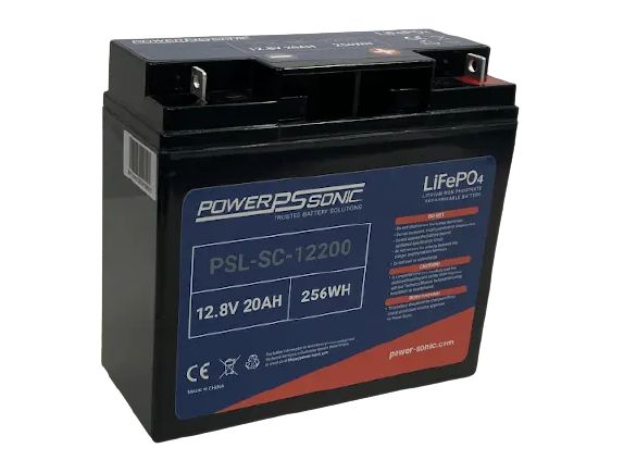 Power-Sonic PSL-SC-12200 Battery - LIFEPO4 12V/20AH Rechargeable Lithium