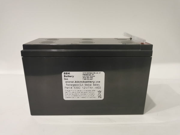 BCI, Biochem Model 700, 6100, 58200A Monitor Battery, 12V/7.0AH