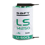 Saft LS14250-2PF Replacement Battery with 1 pin negative and 1 pin positive