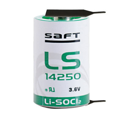 Saft LS14250-2PF Replacement Battery with 1 pin negative and 1 pin positive