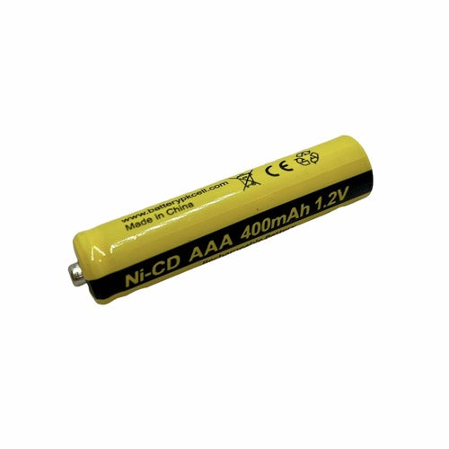 NiCd AAA Battery, Rechargeable 1.2V/400mAh with Consumer Cap