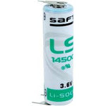 Saft LS145003PFRP AA Lithium with PC mount - 1 pin positive 2 pin negative