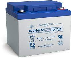 Power-Sonic PS-12400 B Battery, AGM 12V/40AH with M6 Insert Terminal