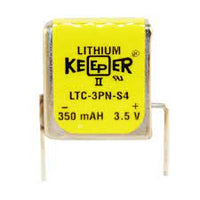 Eagle Picher LTC-3PN-S4 Battery, 3.5V/350mAh Lithium Keeper ll