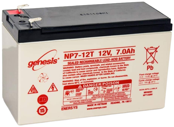 Enersys, Genesis NP7-12T Battery, with F2 (.250") terminals