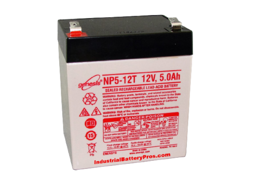 Enersys Genesis NP5-12T Battery with F2, .250" terminals