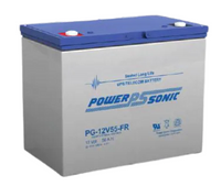 Power-Sonic PG-12V55FR Battery - 12V/55AH with Inset Post and Flame Retardant Case
